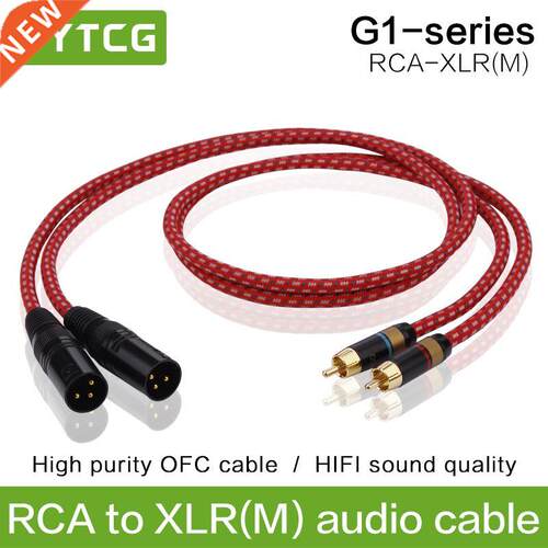 YYTCG One pair Hifi 2 RCA Malel to 2 XLR Male Audio Cable H