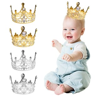 Baby Rhinestone Crown Infant Tiara Birthday headdress headwe