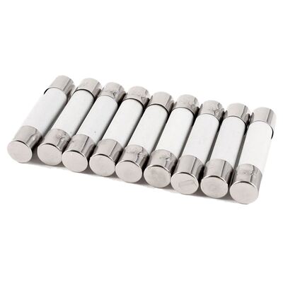 10 Pcs 250V 0A 6x0mm Cylindrical Ceramic Tube Fuses Link