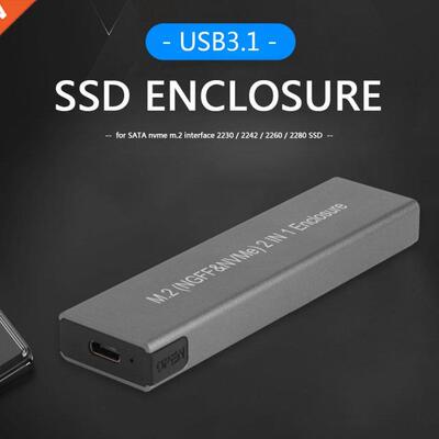 NVMe Enclosure M2 SSD Case M.2 to USB 3.1 Gen 2 SSD Adapter