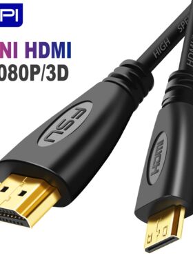 Gold Plated MINI HDMI TO HDMI Cable Plug 1080p 3D Male Male