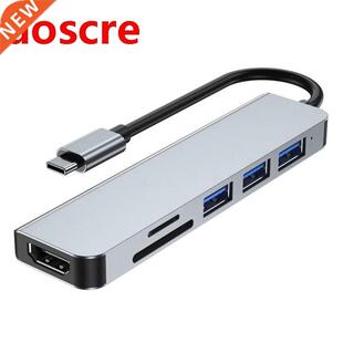 Type C 6 in 1 Docking ation 3 USB Secure Digital Card TF C