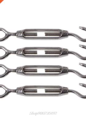 4PCS 304 Stainless Steel M4 Hook Eye Turnbuckle Light Duty