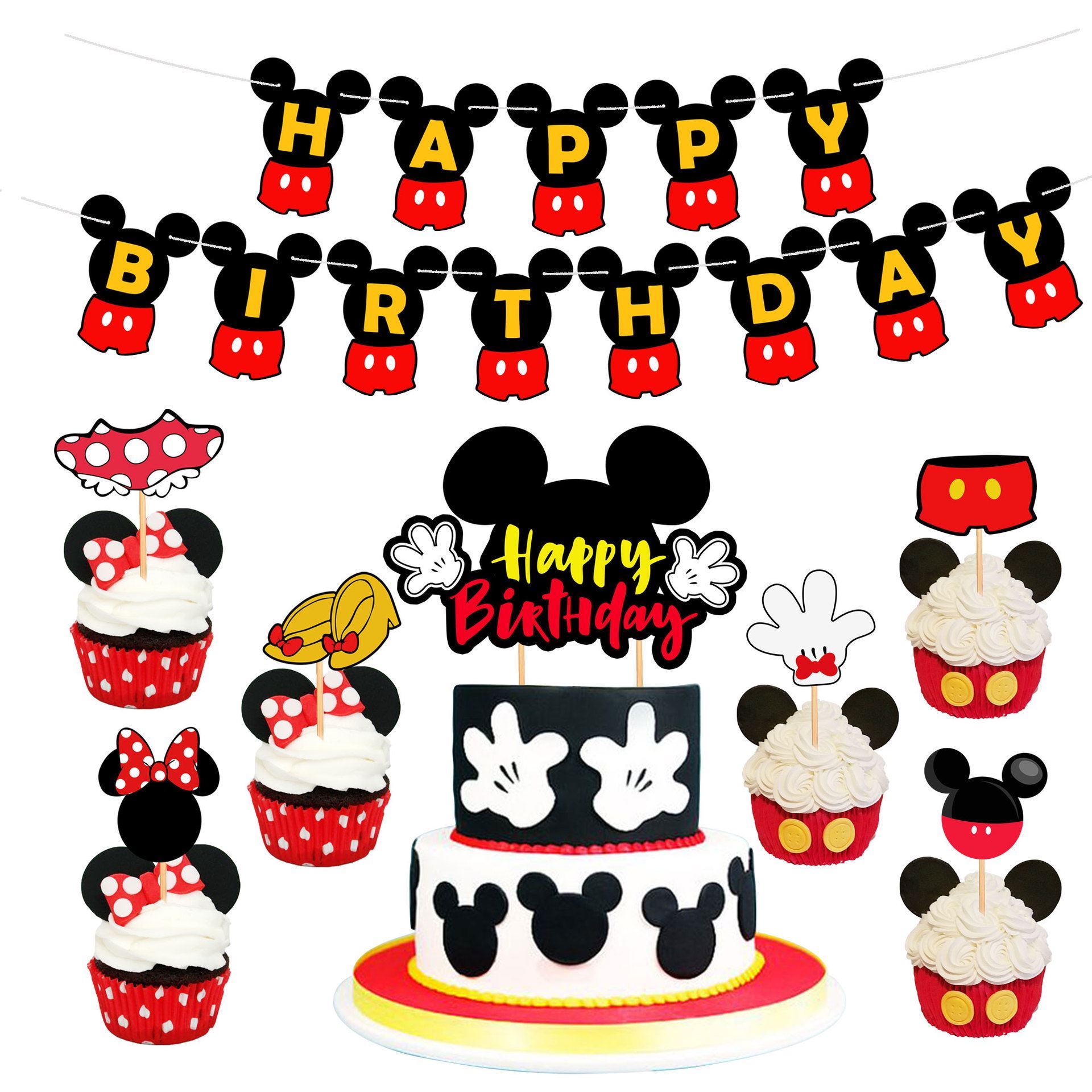 Mickey Minnie Mouse Theme Children's Birthday Pty Decora
