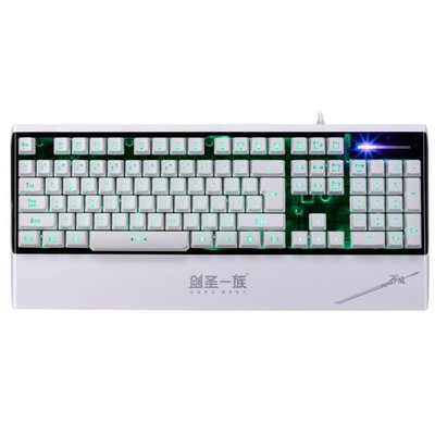 104 Keys Mechanical 3 LED Backlit USB Wired Game keyad Sw