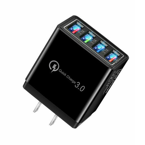 Newest Fast Quick Charge US Plug 4 Port QC 3.0 USB Hub Wall