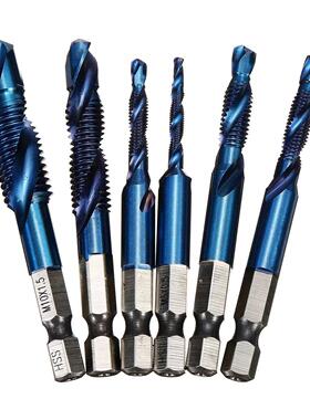 HSS 6Pcs Drill Bits 1/4		 Hex Shank Metric Thread Tap