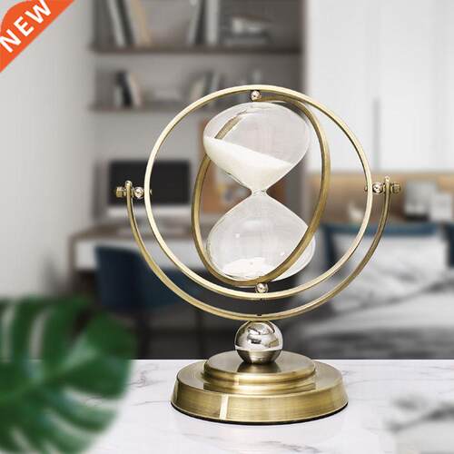 Hour Glass 15 Minutes Rotating Sand Hourglass,Metal Hour Gla