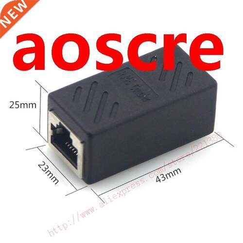 1PC Black Female to Female Network LAN Connector Adapter Cou
