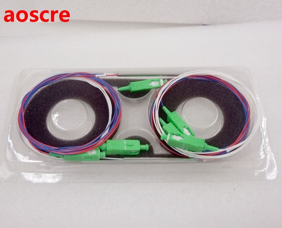 10pcs optical steel FBT splitter optional split ratios 0.9mm
