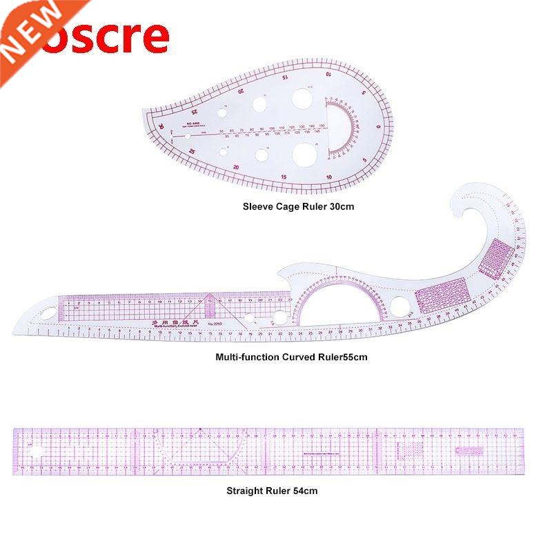 3pcs/set Sewing Tailor French Curve Rulers Drawing Line Mea