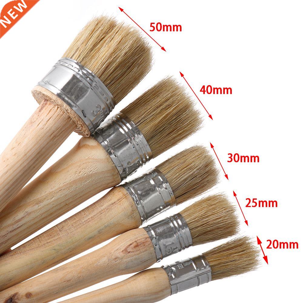 1PC Wood Handle Brushes with Natural Bristles Chalk Oil Pain