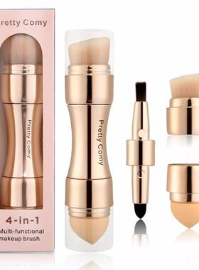 4 In 1 Makeup Brushes Foundation Eyebrow Shadow Eyeliner Blu