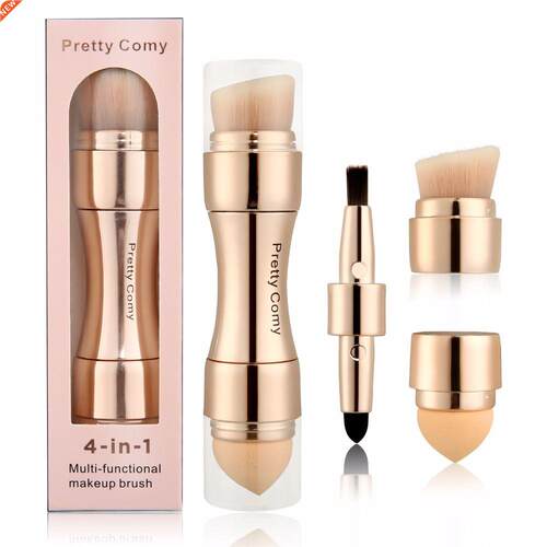 4 In 1 Makeup Brushes Foundation Eyebrow Shadow Eyeliner Blu