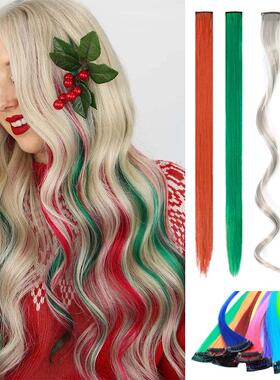 Long Synthetic Hair Extensions With Clips Heat Resistant Str