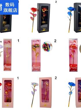 9 Styles Foil Plated Gold Rose Flowers Wedding Decor Valenti