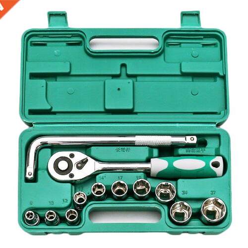 12pcs Car Repair Tool Set 1/2-Inch Socket Set Ratchet Torque