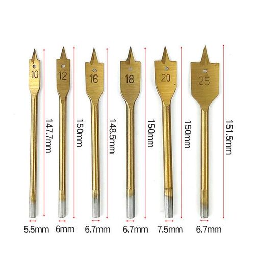 1 Set 10-25mm DIY Woodworking Drill Tools Industrial Spade P