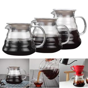 Carafe Drip Coffee Pot 360ml 600ml 800ml V60 Pour Over Glass