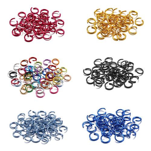 300pcs/bag 6 8 10 mm Colorful Open Jump Rings Split Jump Rin