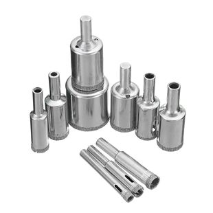 budazhe 10Pcs Diamond Holesaw 6-0mm Core Drill Bit Set For