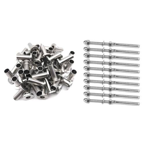 64 Pack Stainless Steel Protector Sleeves & 50 Pcs Handr