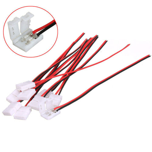 Tanbaby 10pcs 2pin led strip connector adapter kabel hoeft l