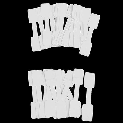50pcs/100pcs 6x1.2cm White Price Label Tags with Hanging Str
