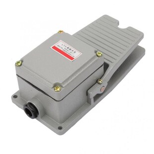 Foot Switch Nonslip Aluminum Shell Momentary Pedal Silver Co