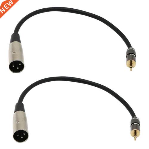 2 Pieces 3.5mm Stereo Mini Plug to XLR Male Stereo Cable