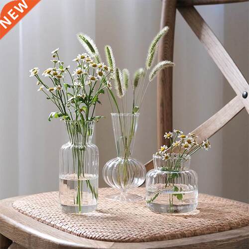 Nordic Glass Flower Vase Bubble Bottle Shaped Flower Bottle