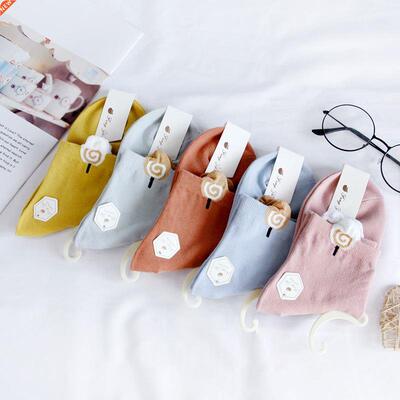 5 Pairs Cotton Socks for Women's Mid-tube Small Shee