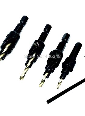 4pcs Hss Countersink Drill Bit 1/4