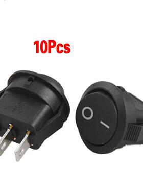 10pcsx AC 3A/250V 6A/125V ON-OFF I/O SPST 2 Pin Snap In Boa