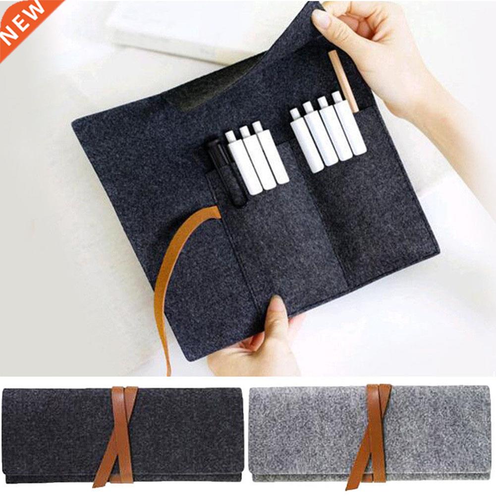 Pencil Case Organizer Roll Up Soft Portable Drawing Canvas A