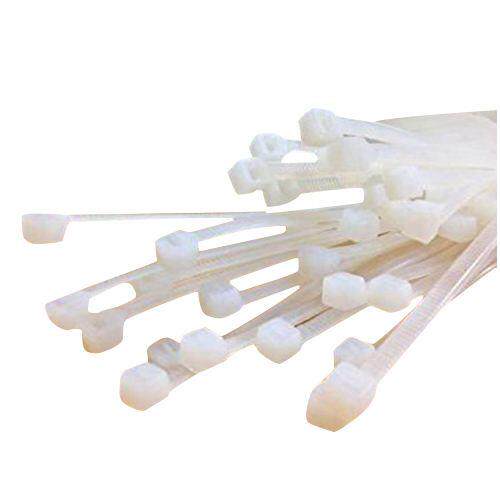 100x Nylon Cable Ties White