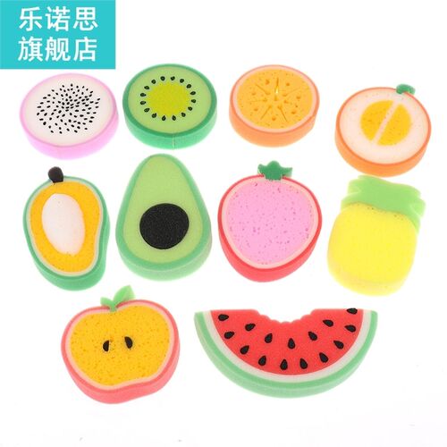 Bath Sponge Fruit Shaped Cute Body Cleaning Sponge Cartoon B