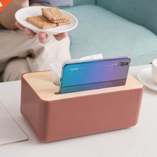 Nordic Wood Cover Plastic Tissue Box Paper Towel Tissue Case