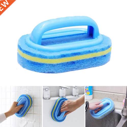 Multi-function Handles Sponge Brush Kitchen Bathroom Glass W
