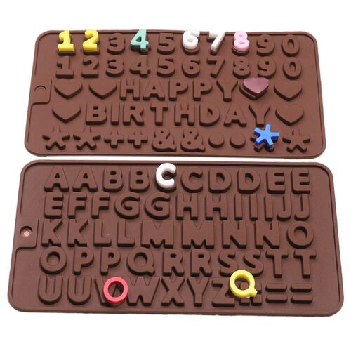 Silicone Chocolate Mold 26 Letter Number Chocolate Baking To