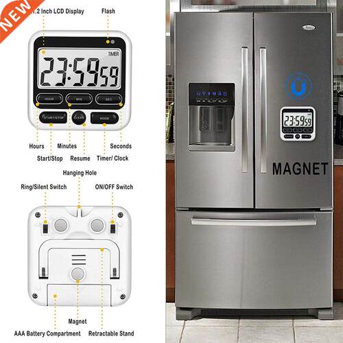 Digital Screen Kitchen Timer Large Display Digital Timer Squ