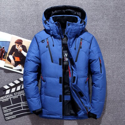 -20 Degree Winter Men's Clothing White Duck Down Jacket Park