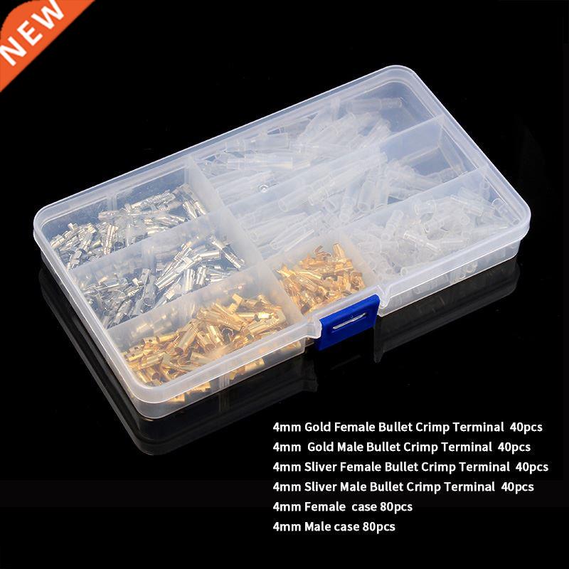 320PCS Male+Female Bullet Terminals 4mm Wire Bullet Crimp Co
