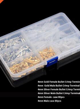 320PCS Male+Female Bullet Terminals 4mm Wire Bullet Crimp Co