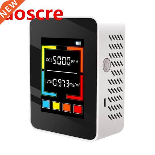 Rechargeable CO2 Meter Digital Air Quality Monitor Carbon Di