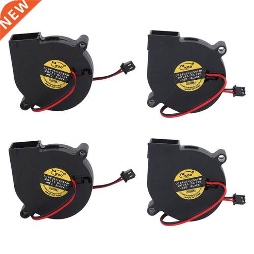 4 Pcs Cooling Blower Fan DC 12V 0.15A 50mmx15mm Fans for 3D
