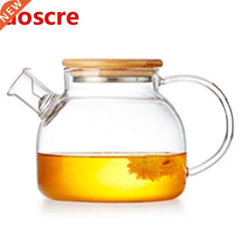 Tea pot set Thickened High orosilicate Glass Transparent He