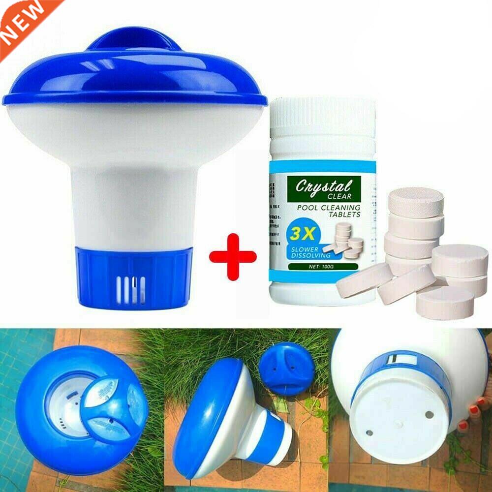 100Pc Pool Cleaning Floating Chlorine Tablets+Hot Tub Chemic