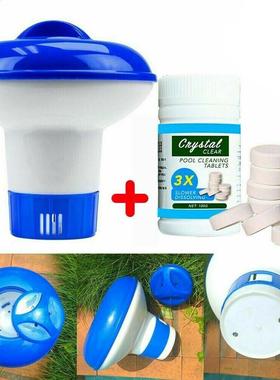 100Pc Pool Cleaning Floating Chlorine Tablets+Hot Tub Chemic