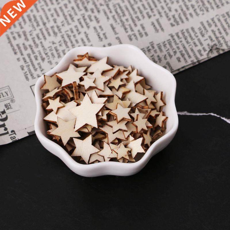 100pcs cut wood embellishment wooden ar shape craft weddin